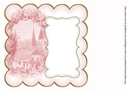 Pink Lavender View Plain 8in Scallop Insert Panel