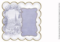 Blue Lavender View Coloured 8in Scallop Insert Panel