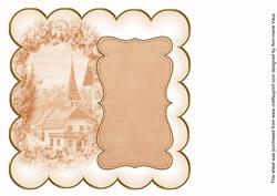 Borange Lavender View Coloured 8in Scallop Insert Panel