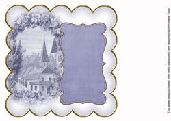 Dblue Lavender View Coloured 8in Scallop Insert Panel