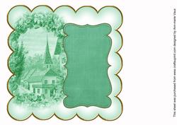 Dgreen Lavender View Coloured 8in Scallop Insert Panel