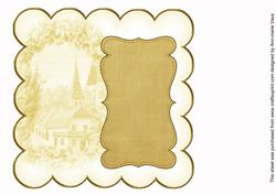Gold Lavender View Coloured 8in Scallop Insert Panel