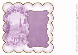Purple Lavender View Coloured 8in Scallop Insert Panel