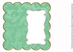 Dgreen Aged Scrolls Plain 8in Scallop Insert Panel