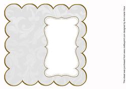Silver Aged Scrolls Plain 8in Scallop Insert Panel