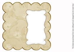 Cream Apple Blossom Plain 8in Scallop Insert Panel