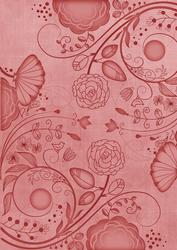 Pink Retro Floral A4 Backing Paper