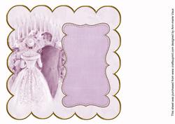 Lilac Happy Couple Coloured 8in Scallop Insert Panel