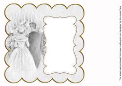 Silver Happy Couple Plain 8in Scallop Insert Panel