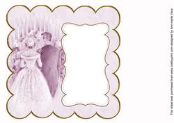 Lilac Happy Couple Plain 8in Scallop Insert Panel