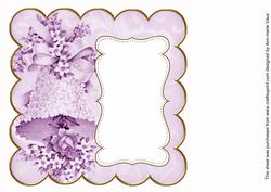 Purple Wedding Bells Plain 8in Scallop Insert Panel