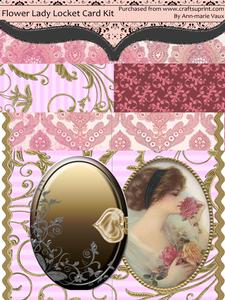 Flower Lady Fancy Locket Card Kit