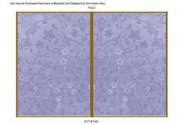 Blue Cherry Blossom 7x5 Cut and Fold Card