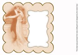 Borange Dancing Couple Plain 8in Scallop Insert Panel
