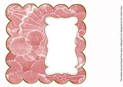 Dred Oriental Lotus Plain 8in Scallop Insert Panel