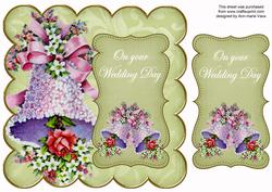 Olive Wedding Bells Wedding Day 8in Scallop Topper