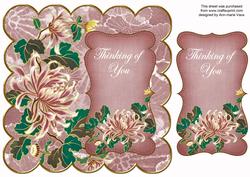 Pink Oriental Lotus Thinking of You 8in Scallop Topper