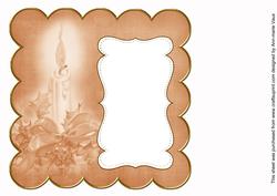 Borange Christmas Candle Plain 8in Scallop Insert Panel