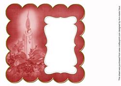 Dred Christmas Candle Plain 8in Scallop Insert Panel