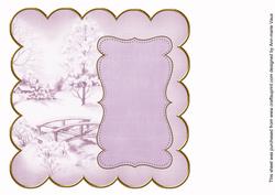 Lilac Snowscene Colour 8in Scallop Insert Panel