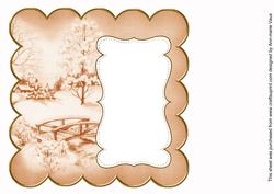 Borange Snowscene Plain 8in Scallop Insert Panel