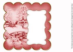 Dred Snowscene Plain 8in Scallop Insert Panel