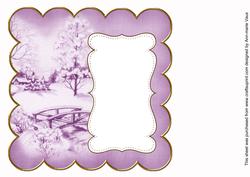 Purple Snowscene Plain 8in Scallop Insert Panel