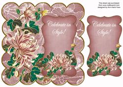 Pink Oriental Lotus Celebrate in Style 8in Scallop Topper
