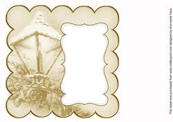 Cream Lantern2 Plain 8in Scallop Insert Panel
