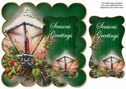 Dgreen Lantern2 Seasons Greetings 8in Scallop Topper