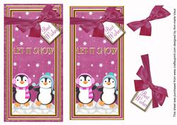 Cerise Penguin Duo Let It Snow Dl Topdown Step by Step