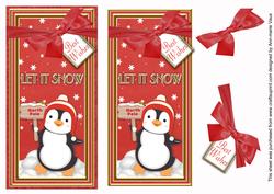 Red Penguin Let It Snow Dl Topdown Topper