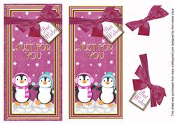 Cerise Penguin Duo Just for You Dl Topdown Topper