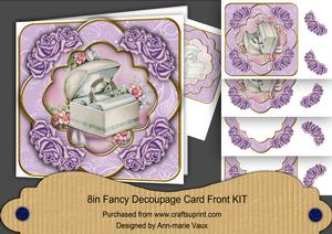 Ringbox Lilac Rose 8in Fancy 3D Decoupage Kit