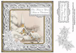 Ice Church Sil Ours to Yours Christmas 8in Sentiment Topper