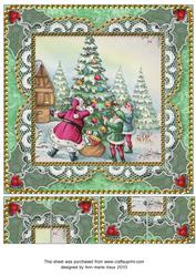 Decorate the Tree Lace 8in Picture Sheet