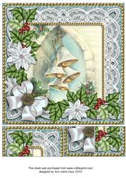 Snowbells Poinsettia 8in Picture Sheet