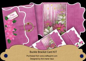 Pink Candle Trio Buckle Bracket Mini Card Kit