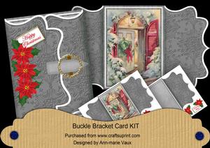 Christmas Door Silver Buckle Bracket Mini Card Kit