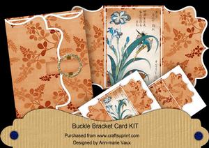 Oriental Iris Borange Buckle Bracket Mini Card Kit
