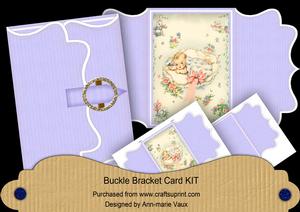 Baby Boy Blue Buckle Bracket Mini Card Kit