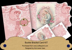 Rose Mother Mary Pink Buckle Bracket Mini Card Kit