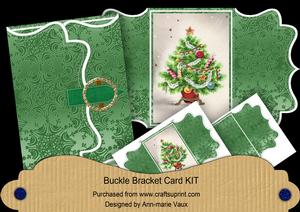 Elegant Tree Green Buckle Bracket Mini Card Kit