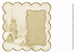 Cream Snow Steeple 8in Scallop Insert Panel