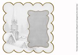 Silver Snow Steeple 8in Scallop Insert Panel