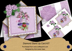 Lilac Rose Wedding Bell Diamond Mini Card Kit