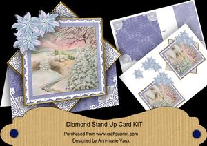 Snowscene2 Blue Diamond Mini Card Kit