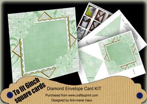 Mint Candle Poinsettia 6inch Diamond Envelope Mini Kit