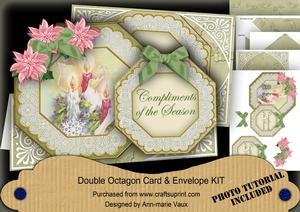 Candle Trio Compliments Season Double Octagon Card Kit
