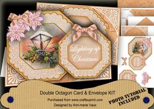Lantern1 Lighting Up Christmas Double Octagon Card Kit